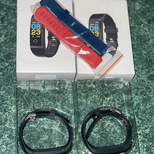 (2) Fitness Trackers + Bands